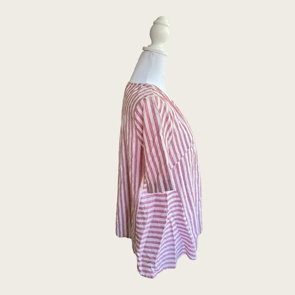 Roolee Cotton Striped Tent Top, Size M - Picture 4 of 10
